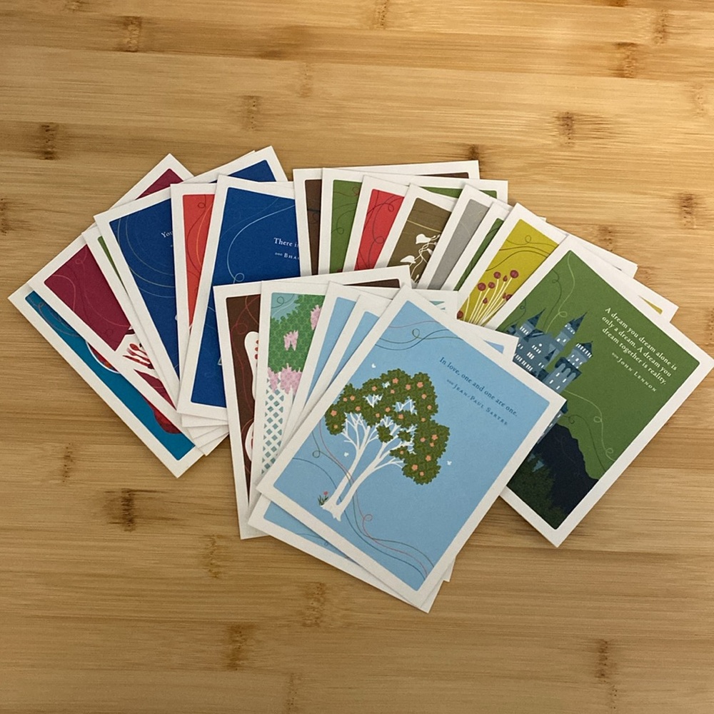 Positively Green Compendium Inspirational Cards Set of 23 Variety of Occasions